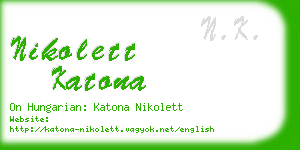 nikolett katona business card